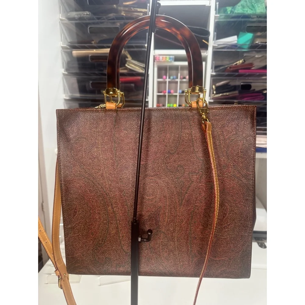 Women's Etro Tote Bag Medium Brown - Picture 8 of 16